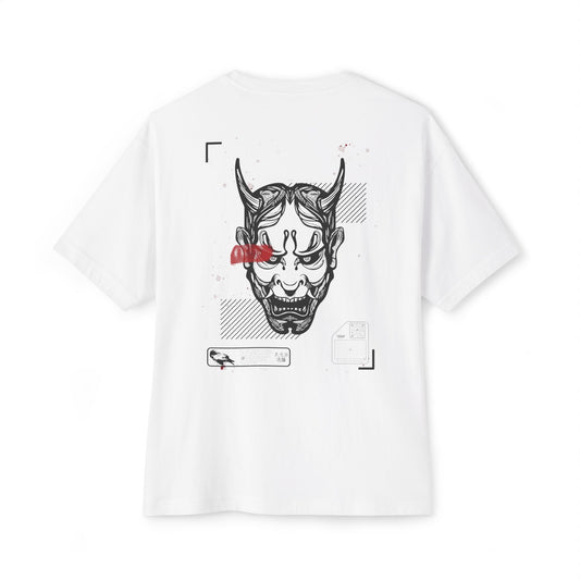 Ogenki THE MODDERN – Oni Mask  White Tee | Minimalist Design, Mental Health Symbolism
